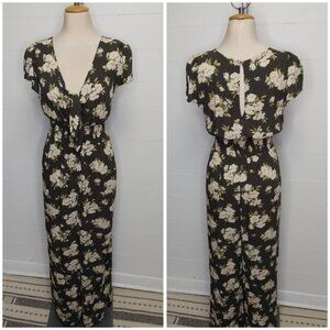 AEO Floral Printed Jumpsuit Size M